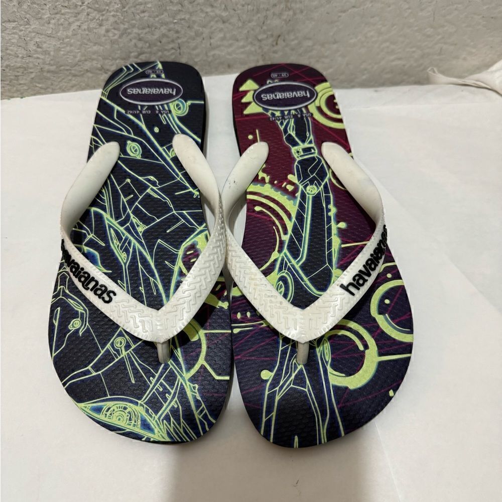 Havaianas Unisex Top Magic Robot Anime Flip Flop Sandals Glow In Dark